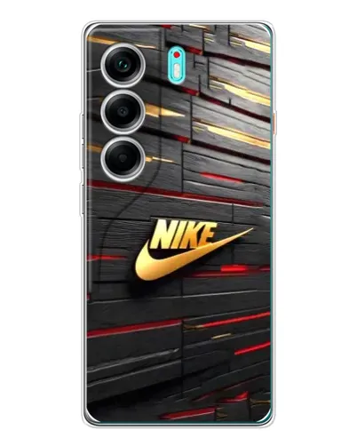 Чохол для TECNO Camon 40 з картинкою «Золотий Nike на металі» Чохол для TECNO Camon 40 з картинкою «Золотий Nike на металі»