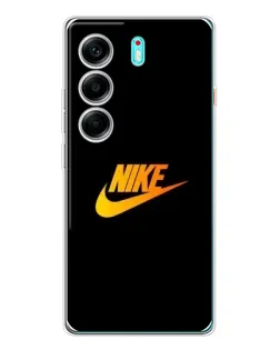 Чехол для TECNO Camon 40 с картинкой «Золотой логотип Nike»