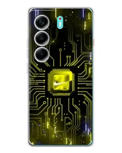 Чохол для TECNO Camon 40 з картинкою «Nike — золота іскра»