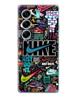 Чохол для TECNO Camon 40 з картинкою «Яскравий колаж Nike»