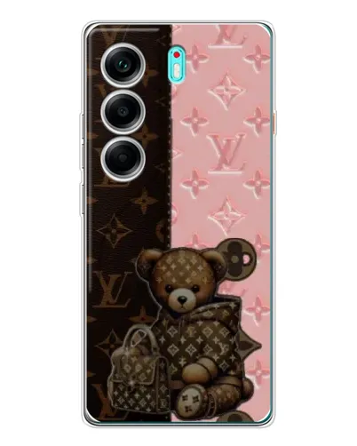 Чохол для TECNO Camon 40 з картинкою «Ведмедик у стилі LV» Чохол для TECNO Camon 40 з картинкою «Ведмедик у стилі LV»