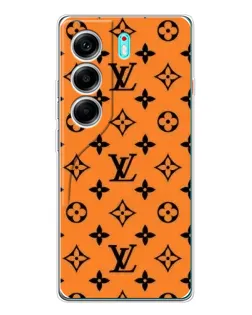 Чохол для TECNO Camon 40 з картинкою «Помаранчевий стиль LV»