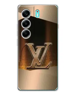 Чохол для TECNO Camon 40 з картинкою «LV — золоте сяйво»