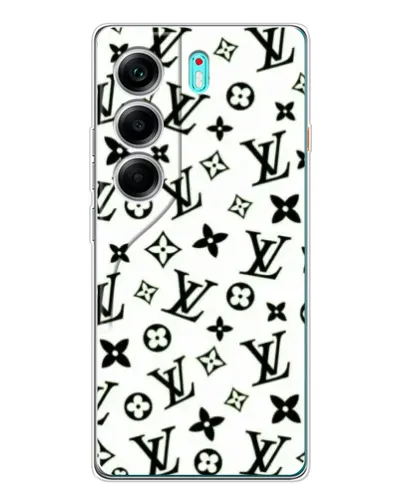 Чохол для TECNO Camon 40 з картинкою «Монохромний хаос LV» Чохол для TECNO Camon 40 з картинкою «Монохромний хаос LV»