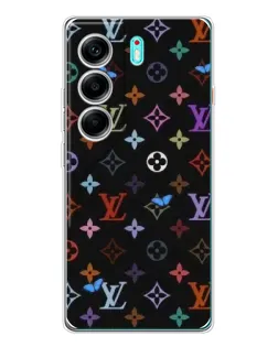 Чохол для TECNO Camon 40 з картинкою «Кольорова монограма LV»