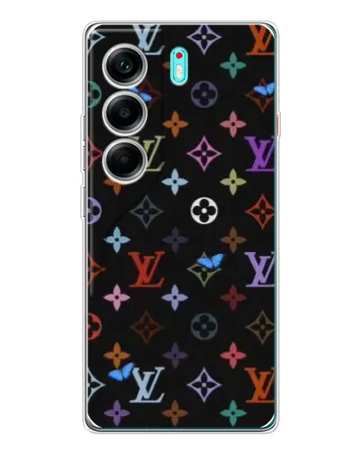 Чохол для TECNO Camon 40 з картинкою «Кольорова монограма LV» Чохол для TECNO Camon 40 з картинкою «Кольорова монограма LV»
