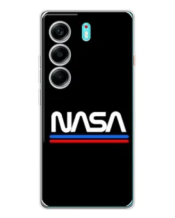 Чохол для TECNO Camon 40 з картинкою «NASA — класика Red Blue»