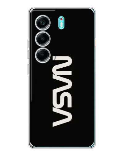 Чохол для TECNO Camon 40 з картинкою «NASA — вертикальний логотип»