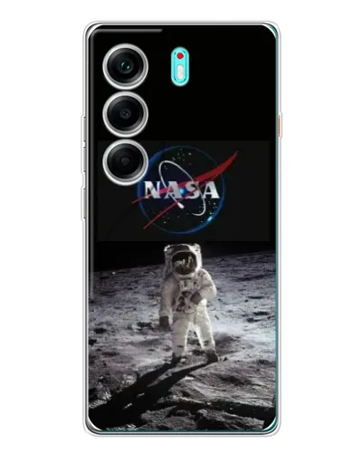 Чохол для TECNO Camon 40 з картинкою «Астронавт на Місяці»