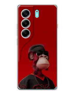 Чохол для TECNO Camon 40 з картинкою «Bored Ape в червоному»