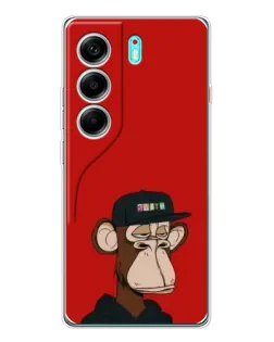 Чохол для TECNO Camon 40 з картинкою «Bored Ape — червоний фон»