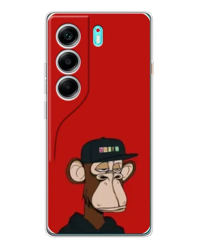 Чохол для TECNO Camon 40 з картинкою «Bored Ape — червоний фон» Чохол для TECNO Camon 40 з картинкою «Bored Ape — червоний фон»