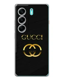 Чохол для TECNO Camon 40 з картинкою «Золотий логотип Gucci»