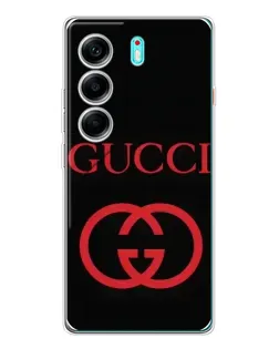 Чохол для TECNO Camon 40 з картинкою «Gucci — червоний логотип»
