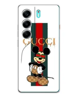 Чохол для TECNO Camon 40 з картинкою «Міккі Маус Gucci — смуги»