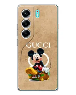 Чохол для TECNO Camon 40 з картинкою «Міккі Маус Gucci — крафт»