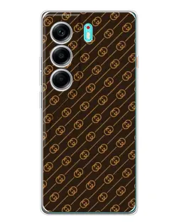 Чохол для TECNO Camon 40 з картинкою «Gucci — золоті діагоналі»