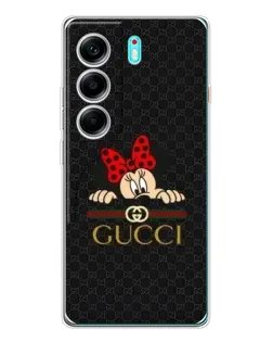 Чохол для TECNO Camon 40 з картинкою «Мінні Маус Gucci — чорний»