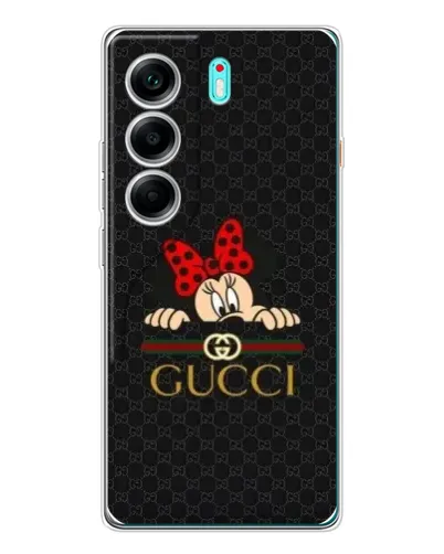 Чохол для TECNO Camon 40 з картинкою «Мінні Маус Gucci — чорний»
