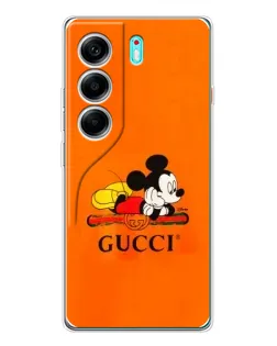 Чохол для TECNO Camon 40 з картинкою «Міккі Маус Gucci — помаранч»