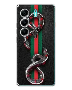 Чохол для TECNO Camon 40 з картинкою «Gucci — змія на смузі» Чохол для TECNO Camon 40 з картинкою «Gucci — змія на смузі»