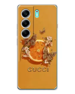 Чохол для TECNO Camon 40 з картинкою «Gucci — золоті метелики» Чохол для TECNO Camon 40 з картинкою «Gucci — золоті метелики»