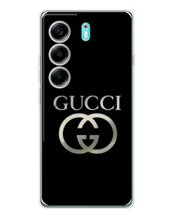 Чохол для TECNO Camon 40 з картинкою «Gucci — золото на чорному» Чохол для TECNO Camon 40 з картинкою «Gucci — золото на чорному»