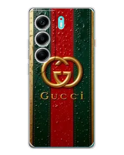 Чохол для TECNO Camon 40 з картинкою «Gucci — фірмова смуга та золото» Чохол для TECNO Camon 40 з картинкою «Gucci — фірмова смуга та золото»