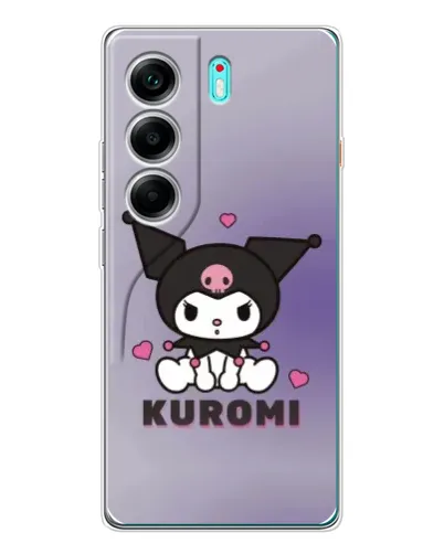 Чехол для TECNO Camon 40 с картинкой «Kuromi — фиолетовый арт»