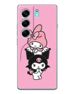 Чехол для TECNO Camon 40 с картинкой «Трио My Melody и Kuromi» Чехол для TECNO Camon 40 с картинкой «Трио My Melody и Kuromi»