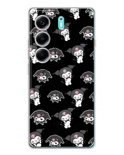 Чехол для TECNO Camon 40 с картинкой «Черный паттерн Kuromi» Чехол для TECNO Camon 40 с картинкой «Черный паттерн Kuromi»