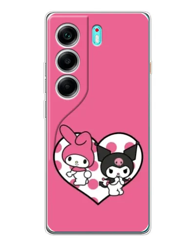 Чехол для TECNO Camon 40 с картинкой «Kuromi и My Melody»