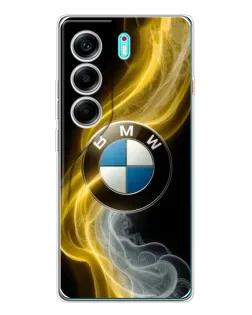Чохол для TECNO Camon 40 з картинкою «Золотистий дим BMW»