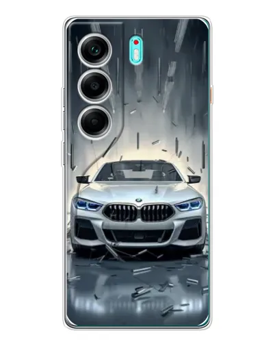 Чохол для TECNO Camon 40 з картинкою «BMW у світлі фар»