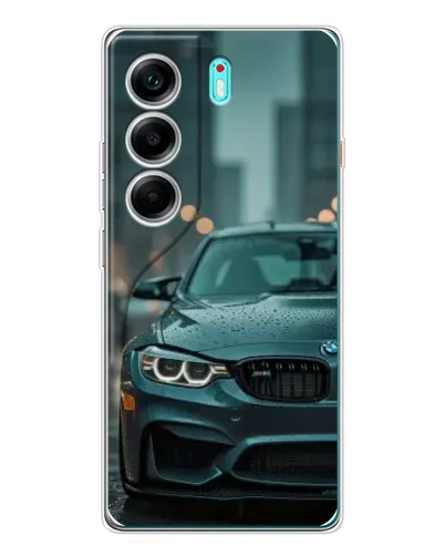 Чохол для TECNO Camon 40 з картинкою «BMW у вогнях міста»