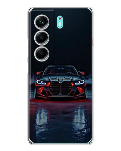 Чохол для TECNO Camon 40 з картинкою «BMW на мокрій дорозі»