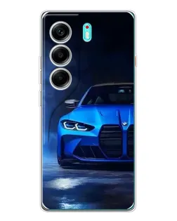Чохол для TECNO Camon 40 з картинкою «Блакитна BMW M4»