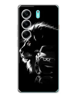 Чохол для TECNO Camon 40 з картинкою «BMW та лев»