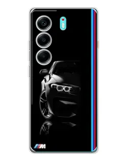 Чохол для TECNO Camon 40 з картинкою «Силует BMW в темряві»