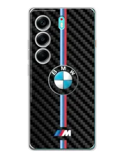 Чохол для TECNO Camon 40 з картинкою «Емблема BMW та карбон»