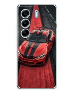 Чохол для TECNO Camon 40 з картинкою «BMW на червоній доріжці»