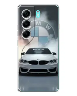 Чехол для TECNO Camon 40 с картинкой «BMW в белом дыму» Чехол для TECNO Camon 40 с картинкой «BMW в белом дыму»