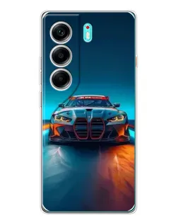 Чехол для TECNO Camon 40 с картинкой «BMW — огни неона» Чехол для TECNO Camon 40 с картинкой «BMW — огни неона»