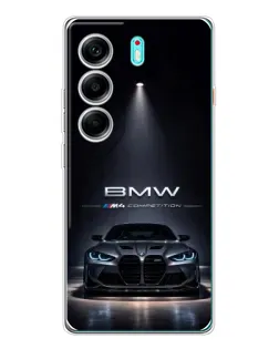 Чехол для TECNO Camon 40 с картинкой «BMW сквозь ночной город» Чехол для TECNO Camon 40 с картинкой «BMW сквозь ночной город»