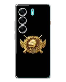 Чехол для TECNO Camon 40 с картинкой «PUBG — оранжевый градиент»
