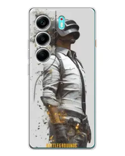 Чехол для TECNO Camon 40 с картинкой «PUBG — боец в пыли»