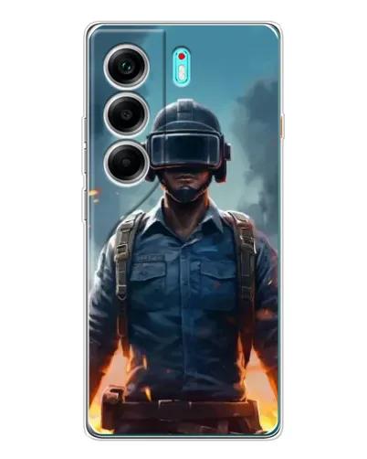 Чехол для TECNO Camon 40 с картинкой «PUBG — реалистичный герой» Чехол для TECNO Camon 40 с картинкой «PUBG — реалистичный герой»