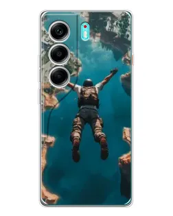 Чехол для TECNO Camon 40 с картинкой «PUBG — свободное падение»
