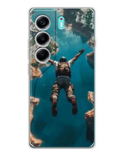 Чехол для TECNO Camon 40 с картинкой «PUBG — свободное падение» Чехол для TECNO Camon 40 с картинкой «PUBG — свободное падение»