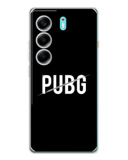 Чехол для TECNO Camon 40 с картинкой «PUBG — белый логотип»
